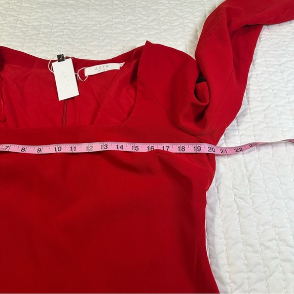 ASTR The Label Calanthe  Long Sleeve Minidress Cocktail In Red - Picture 4 of 16